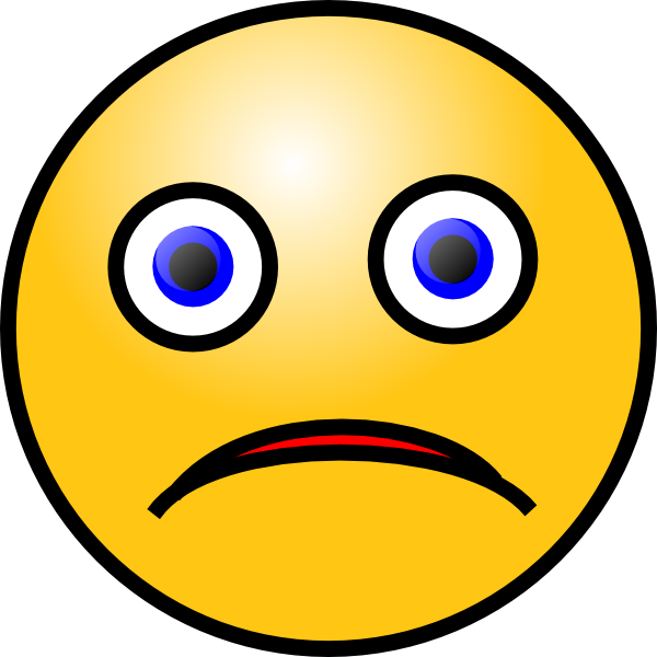 Sad Smiley clip art - vector clip art online, royalty free ...
