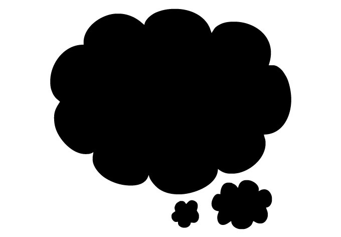 Chalkboard Decal Thought Bubble - Vinyl Sticker for Chalk