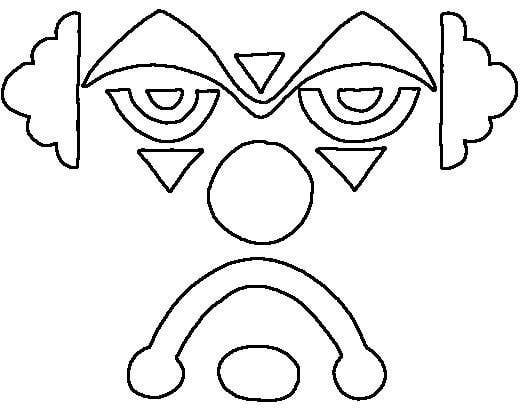 Clown Face Pattern Coloring Page - ClipArt Best - ClipArt Best