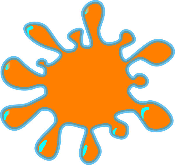 Orange Splash Clip Art - vector clip art online ...