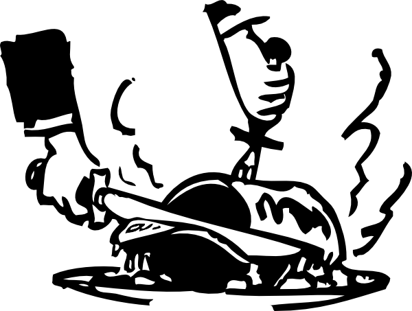 Carving The Roast clip art Free Vector