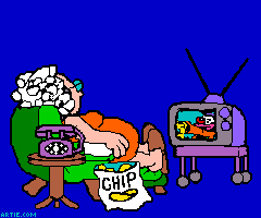 ARG! Animated GIFs - Lady Watching TV