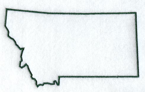 Machine Embroidery Designs at Embroidery Library! - Montana Outline