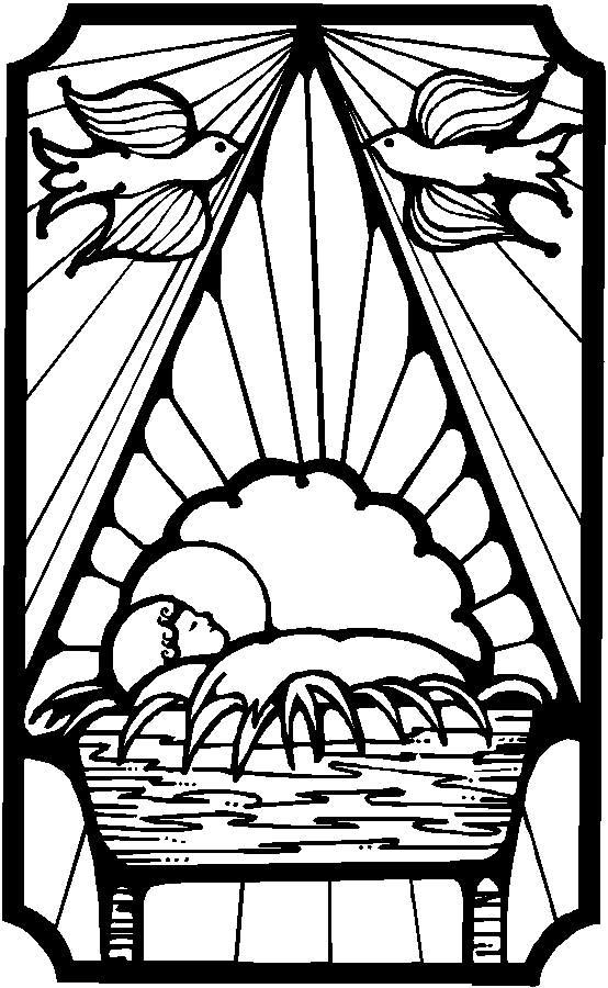jesus in manger Colouring Pages