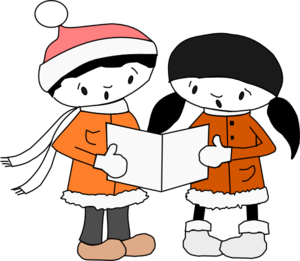 Christmas Carolers clip art - vector clip art online, royalty free ...