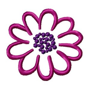 In The Hoop Designs :: Single Designs :: Flower Outline (