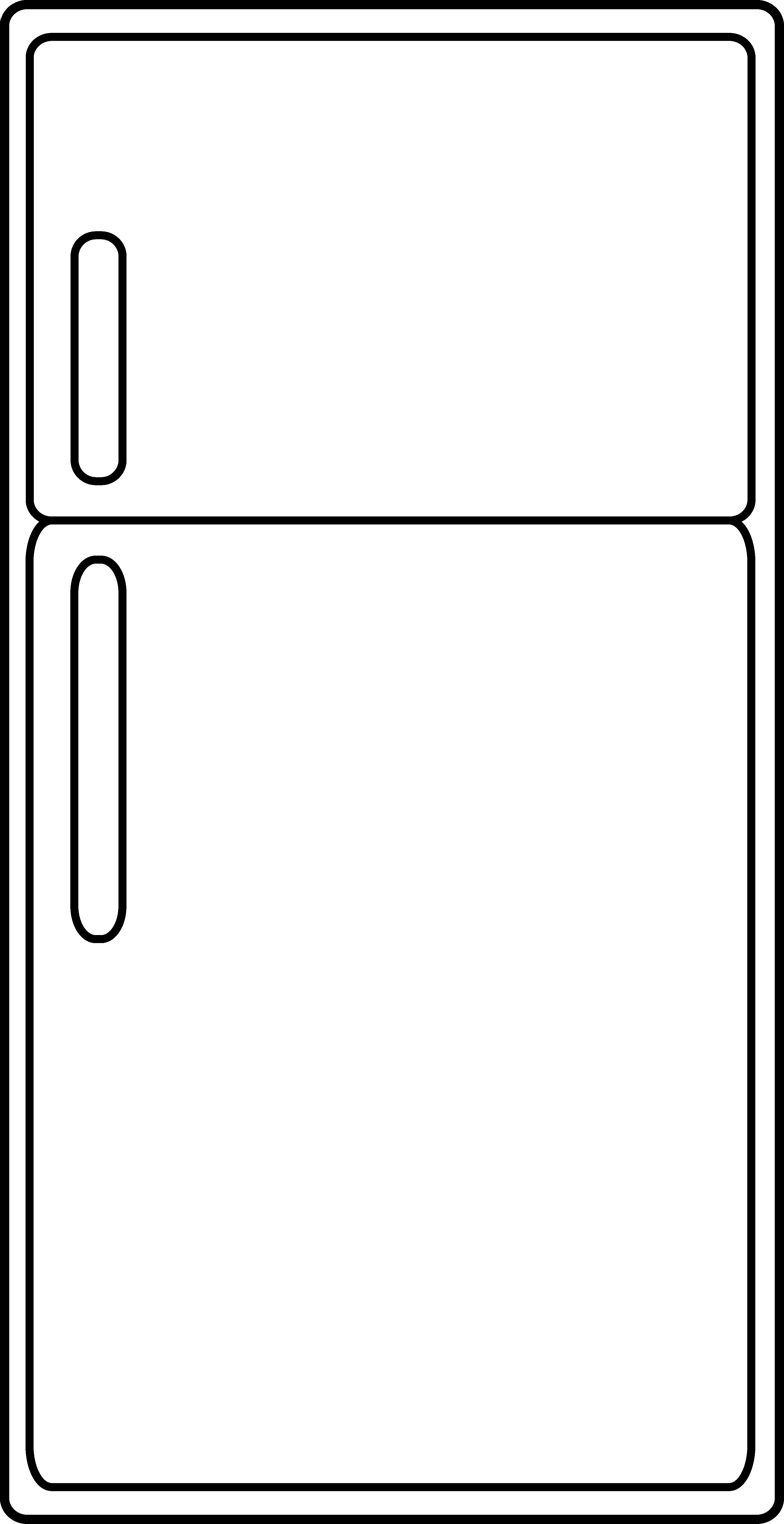 Simplistic Refrigerator Line Art Free Clip Art ...