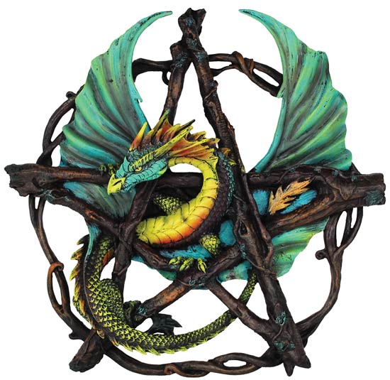 Woodland Cross Dragon Wall Plaque | Veil of the Goddess