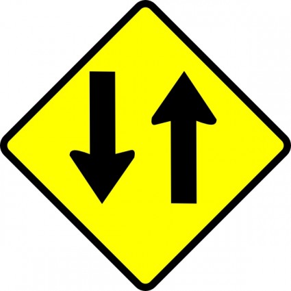 Two way traffic sign clip Free vector for free download (about 3 ...
