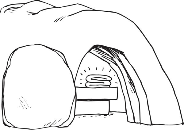 tomb of jesus Colouring Pages