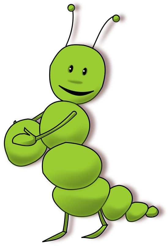 Cartoon Caterpillar Yellow Caterpillar With Big Cartoon Eyes ...