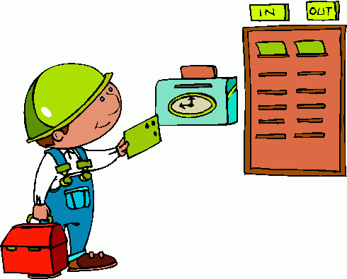 Employee Time Card Clipart