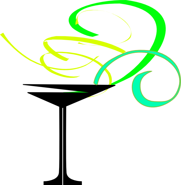 LT -Green Apple Martini clip art