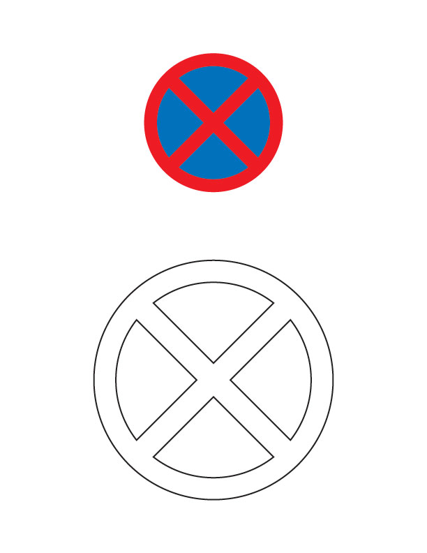 Road Signs Colouring In - ClipArt Best