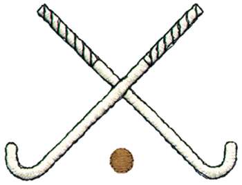 Crossed Field Hockey Sticks