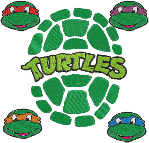 Ninja Turtles Machine Embroidery | phoenixembroidery ArtFire Shop
