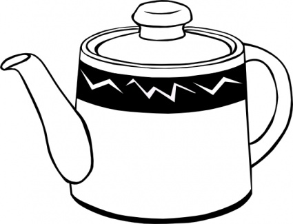 Coffee Pot Clipart Black And White - Free Clipart ...