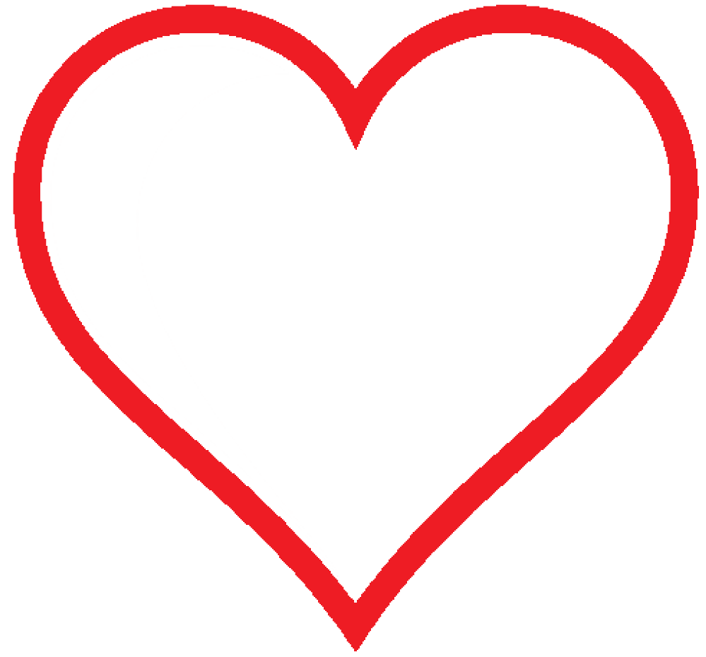Clip Art: heart icon red hollow valentine SVG