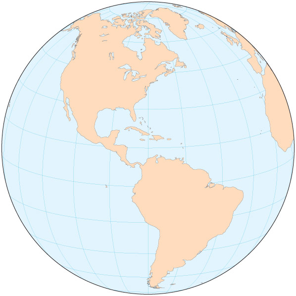 World Map Outline American Centered - ClipArt Best