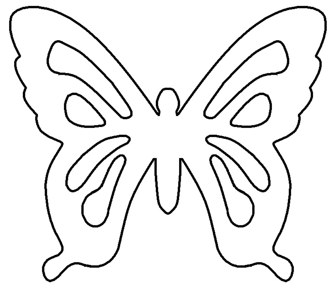 Outline Of A Butterfly