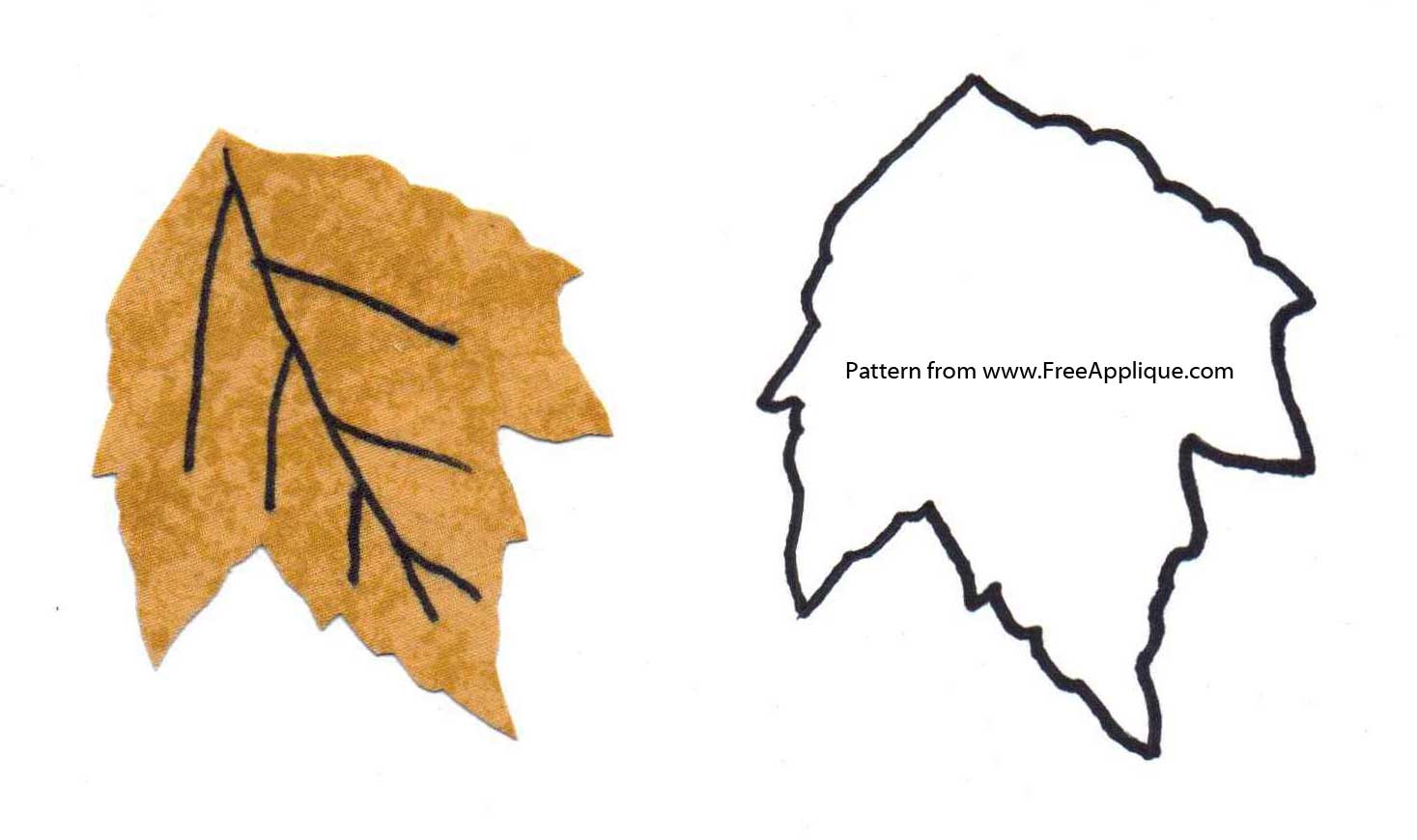 Printable Leaf Patterns for Applique, Quilting, Crafts or Clipart