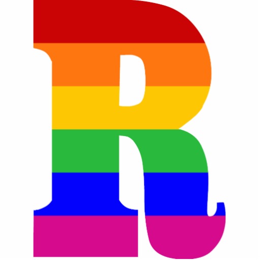 Rainbow Letter R Photo Sculptures from Zazzle.
