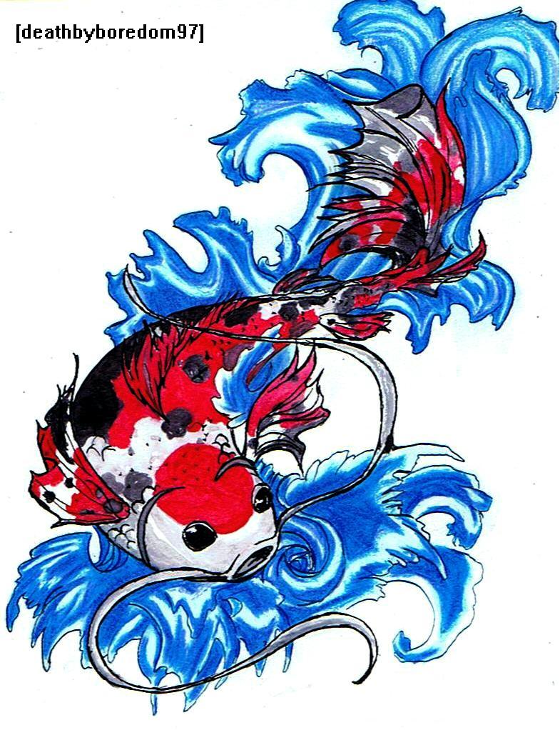 Geisha And Koi Fish Tattoo Design Idea - TattooMagz