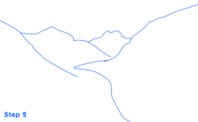 Cartoon Valley Step by Step Drawing Lesson