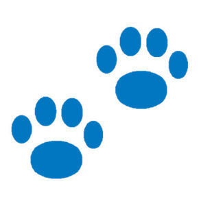 Blue Paw Prints 2 Small
