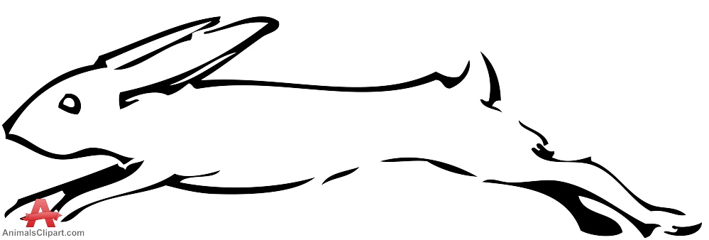 Running rabbit clipart