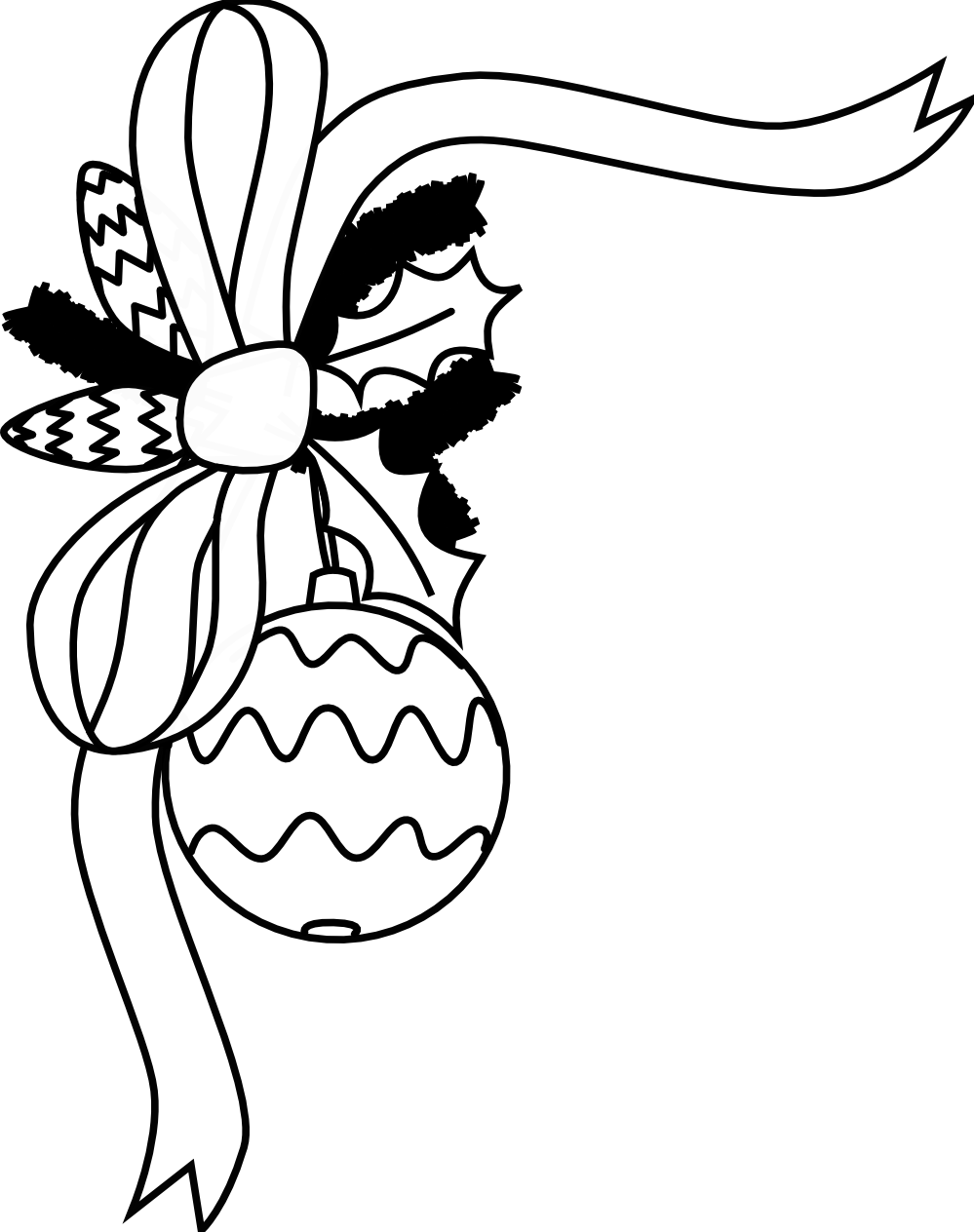 Free Christmas Clip Art Black And White - Free ...