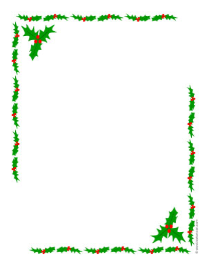 Christmas Borders For Letters Clipart