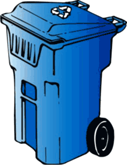 Blue bin clipart