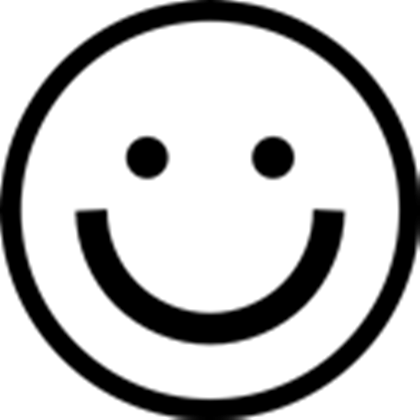 straight-face-clipart-black-and-white-smiley-face- - ROBLOX