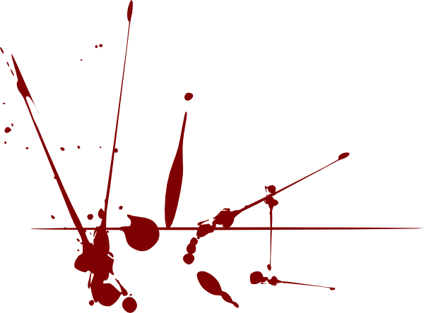Blood splatter cross outline clipart