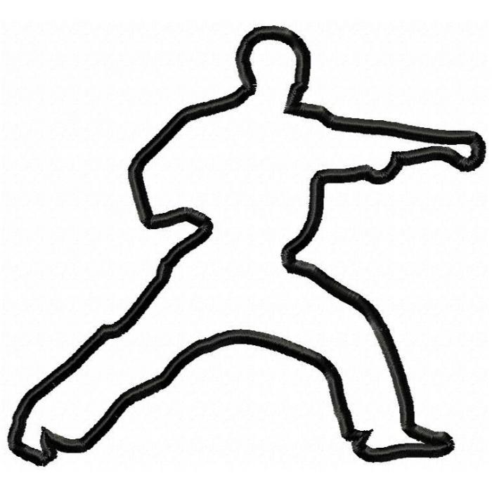 Martial arts silhouettes clipart