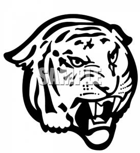 Tiger Face Clip Art Black And White - Free Clipart ...
