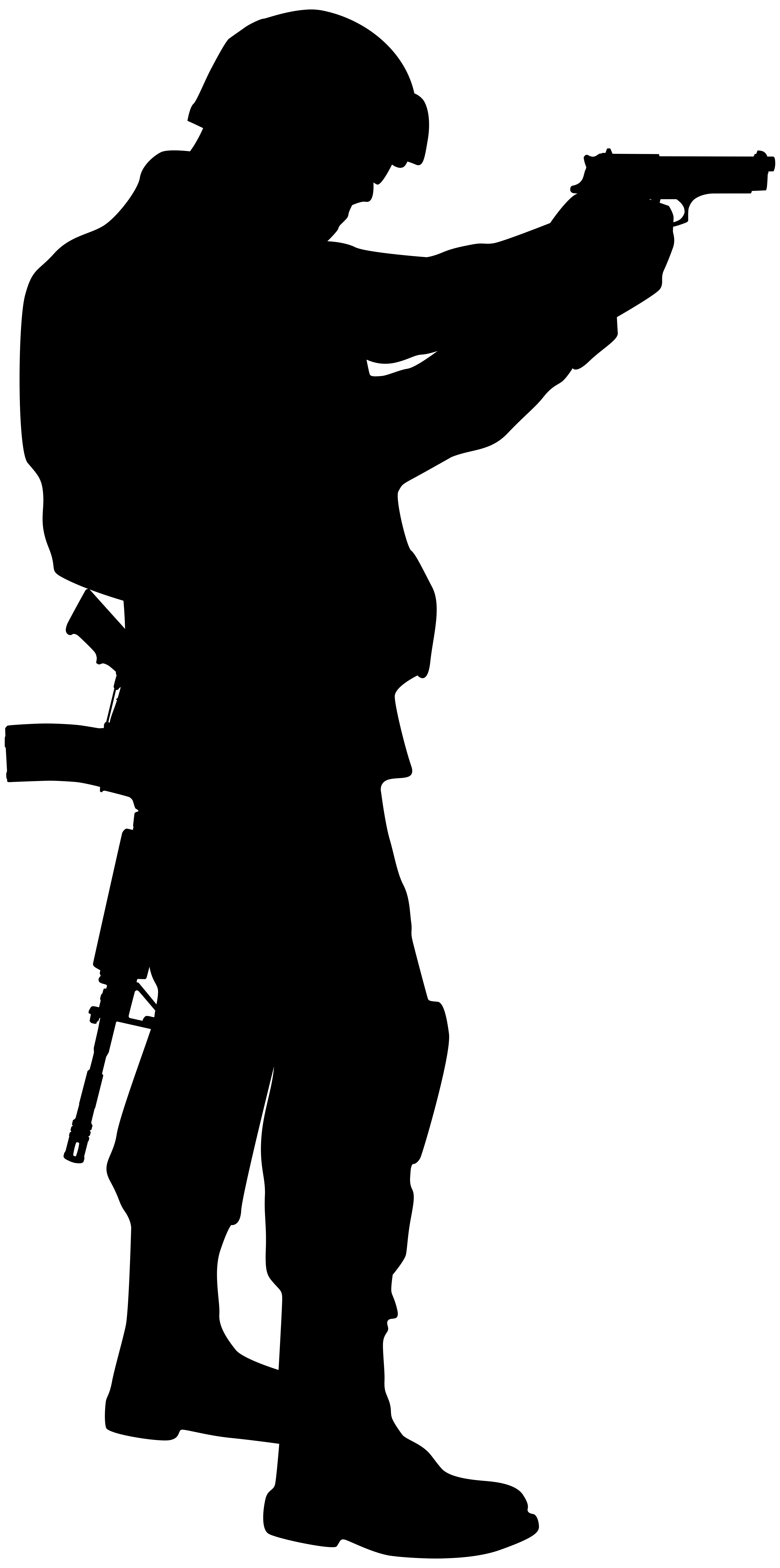 Soldier Silhouette Clip Art Image