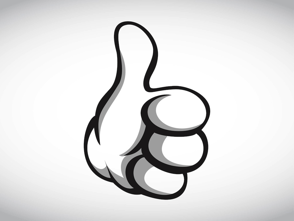 Cartoon Thumbs Up Clipart