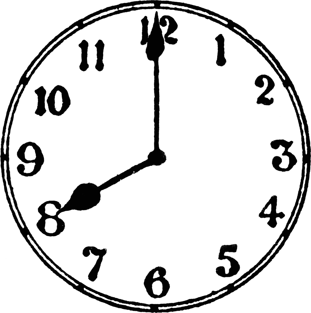 Clip art clock face