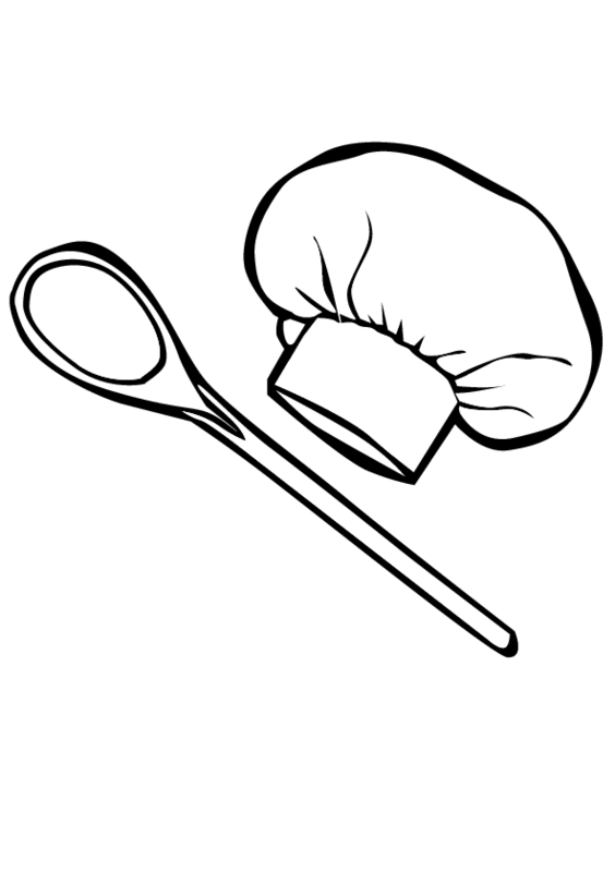 Chef cap clipart colored