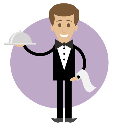 Super Simple Waiter Illustration on Behance