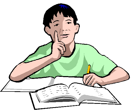 Boy Studying Clipart