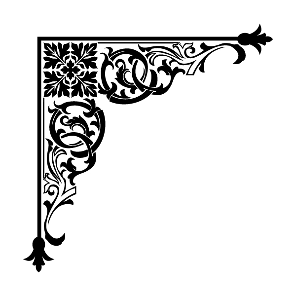 Free download Black Corner Designs Stencil Corner