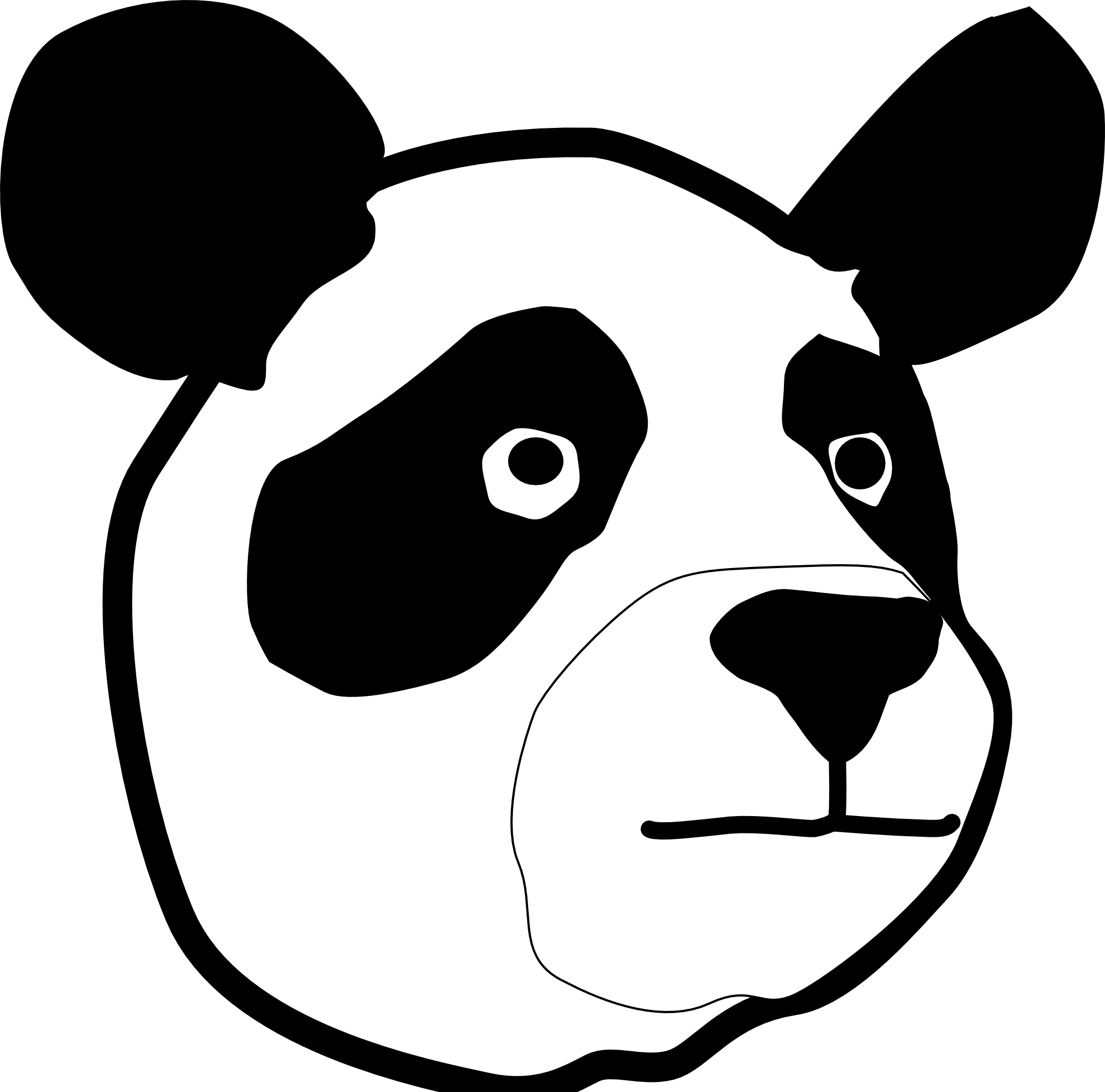 Clip Art: Panda Head Christmas Xmas Teddy Bear ...
