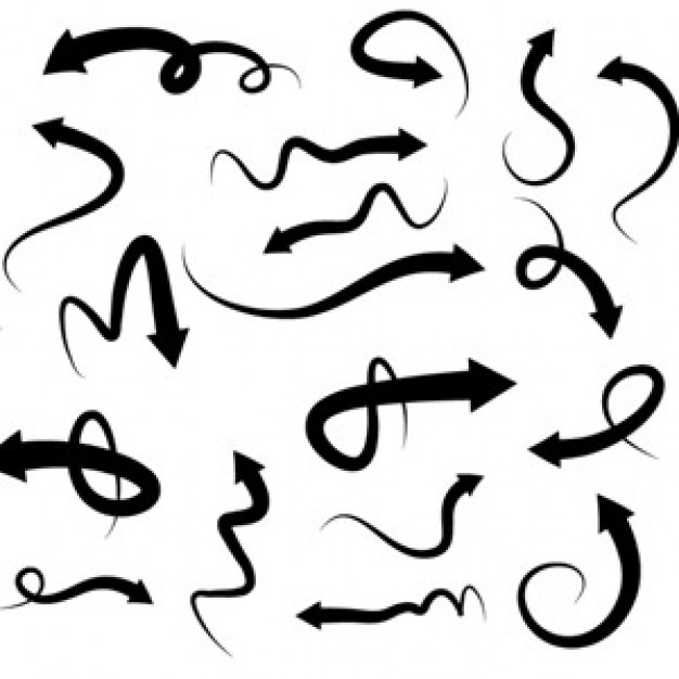 curly arrow vector pack | Download free Vector