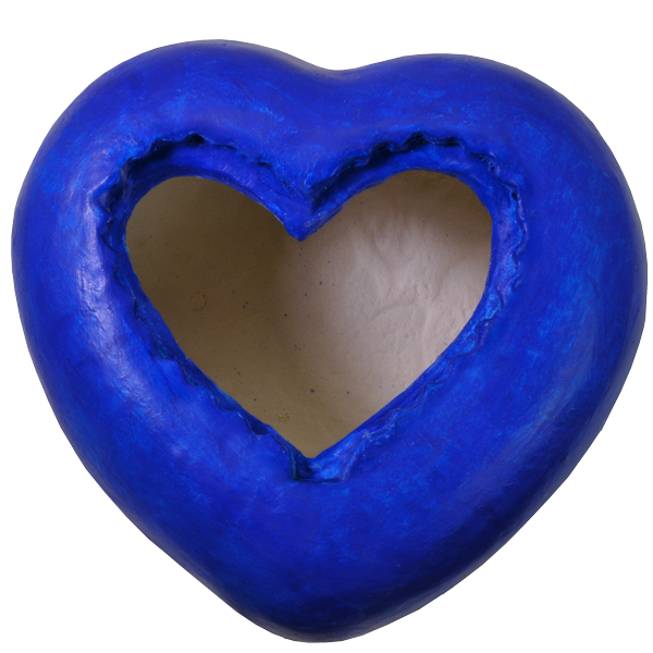 Eco-Friendly Blue Heart Urn- Turtle with Shell Small