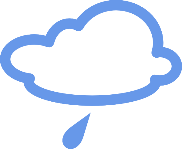 Light Rain Weather Symbols clip art Free Vector