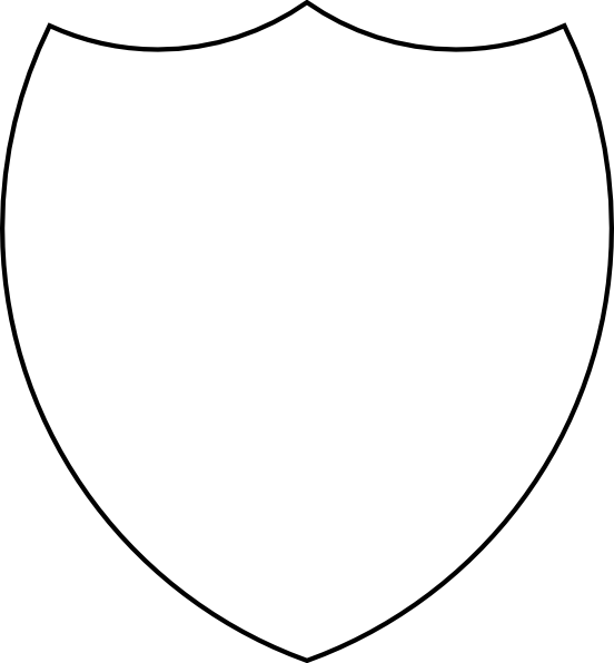 Shield Outline Clip Art - vector clip art online ...