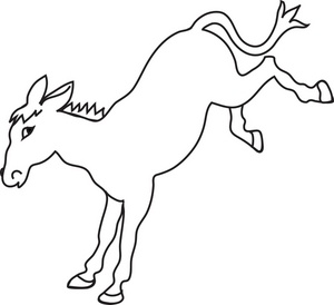Donkey Clipart Image - Cartoon Donkey